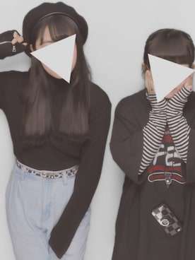 「EMODA」｜「アイテム（ハンチング/ベレー帽）」を使った、Sudaharuさん（レディース・156cm）の春コーディネート