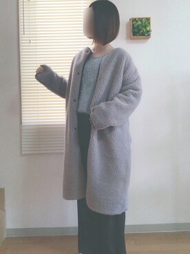 「参戦服」｜「アイテム（ノーカラージャケット）」を使った、めりべさん（レディース・158cm）の秋コーディネート