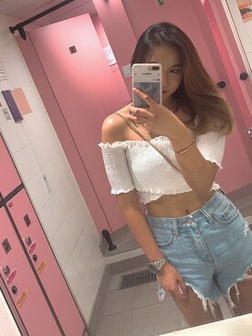 「DW（ディーダブリュー）のアイテム（アクセサリー）」を使った、Venus Chanさん（レディース・160cm）の夏コーディネート