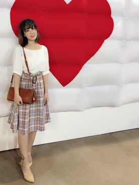 「earth music&ecology（アースミュージックアンドエコロジー）のアイテム（スカート、その他）」を使った、Chantalさん（レディース）の夏コーディネート