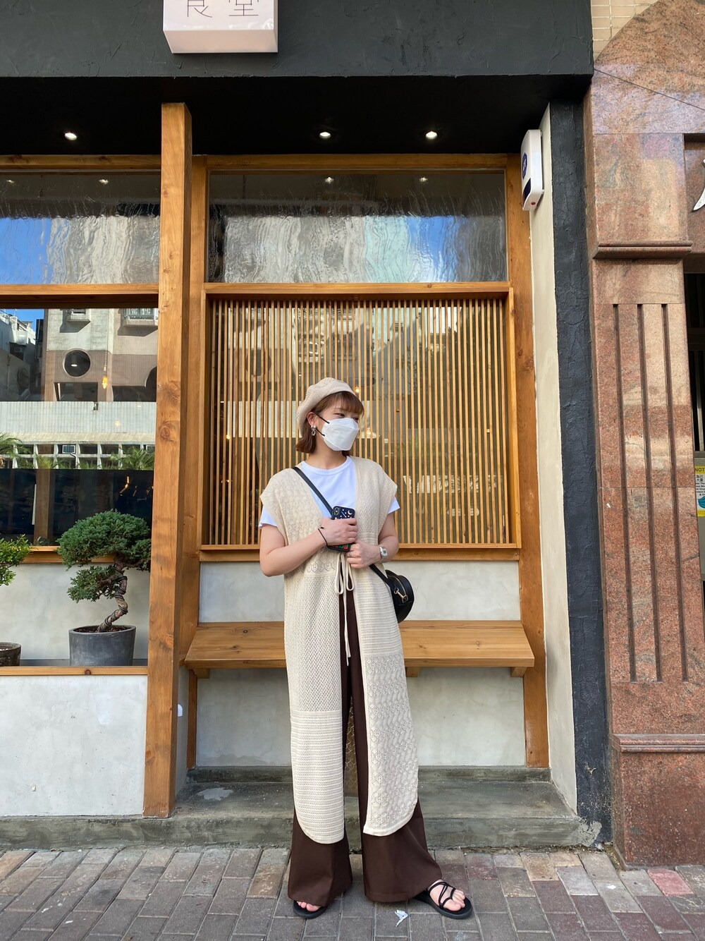 「ootd、Ray BEAMS、BEAMS、LOWRYS FARM、LOWRYSFARM、UNIQLO、UNIQLO U、BROWN、teva、街頭穿搭」｜「LOWRYS FARMのスカシガラニットワンピＮＳ　941357（ワンピース、ホワイト系）」を使った、𝖒𝖒𝖎𝖈𝖍𝖊𝖑𝖑𝖊𝖈さん（レディース・163cm）の夏コーディネートの1枚目の写真