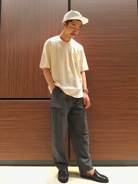 「CHAMULA（チャムラ）のアイテム（スリッポン）」を使った、ＩＴＯさん（メンズ・178cm）の春コーディネート