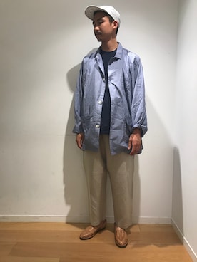 「CHAMULA（チャムラ）のアイテム（スリッポン）」を使った、ＩＴＯさん（メンズ・178cm）の春コーディネート