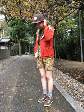 「BEAMS BOY（ビームスボーイ）のアイテム（マウンテンパーカー）」を使った、hamsterさん（レディース・163cm）の秋コーディネート