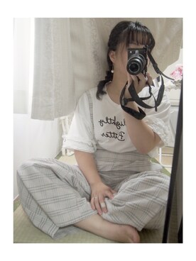 「ミカヅキモモコ（ミカヅキモモコ）のアイテム（ピアス（両耳用））」を使った、ﾏﾒӦさん（レディース・155cm）の夏コーディネート