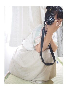 「North Object（ノースオブジェクト）のアイテム（トップス）」を使った、ﾏﾒӦさん（レディース・155cm）の夏コーディネート