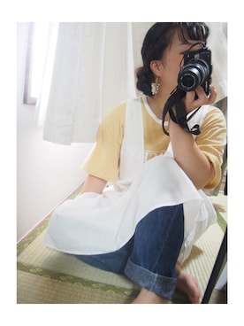 「ゆるカジ」｜「アイテム（ワンピース/ドレス）」を使った、ﾏﾒӦさん（レディース・155cm）の夏コーディネート