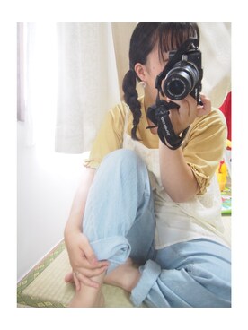 「North Object（ノースオブジェクト）のアイテム（トップス）」を使った、ﾏﾒӦさん（レディース・155cm）の夏コーディネート