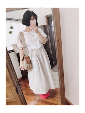 「North Object（ノースオブジェクト）のアイテム（トップス）」を使った、ﾏﾒӦさん（レディース・155cm）の夏コーディネート