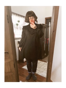 「ボブ女子」｜ﾏﾒӦさん（レディース・155cm）の冬コーディネート