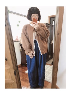 「ボブ女子」｜ﾏﾒӦさん（レディース・155cm）の冬コーディネート