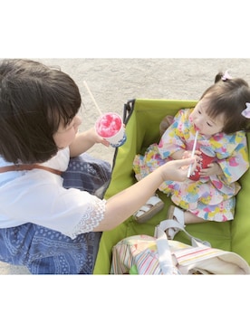 「むすめコーデ」｜「アイテム（サンダル）」を使った、ﾏﾒӦさん（キッズ・80cm）の夏コーディネート