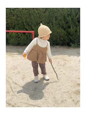 「こどもの日」｜「アイテム（帽子）」を使った、ﾏﾒӦさん（キッズ・100cm）の春コーディネート