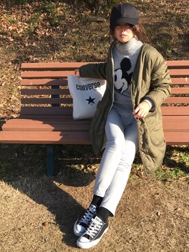 「ダニエルウェリントン」｜「アイテム（ブルゾン）」を使った、Sayaka͛♡꒰･･ﾐ ͛꒱さん（レディース・156cm）の冬コーディネート