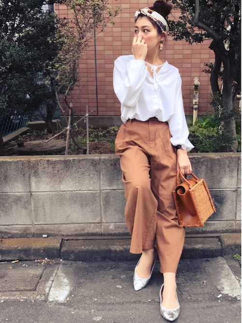 goaのパンツ❤︎ Mサイズ！麻入りパンツ！暑い時期にピッタリ♡サスペンダー付 aquagarage リネンライクサスペンダー付きパンツ レディース 春