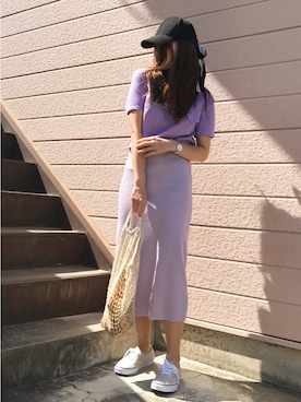 「Daniel Wellington（ダニエルウェリントン）の販売終了クラシックペティット アッシュフィールド32mm（アナログ腕時計）」を使った、Sayaka͛♡꒰･･ﾐ ͛꒱さん（レディース・156cm）の春コーディネート