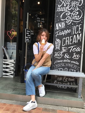 「韓国好きな人と繋がりたい」｜Sayaka͛♡꒰･･ﾐ ͛꒱さん（レディース・156cm）の春コーディネート