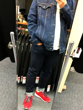 「KITH（キス）のアイテム（スニーカー）」を使った、ｺｳﾀさん（メンズ・169cm）の冬コーディネート