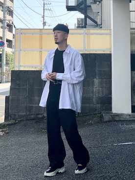 「BOTTER（ボッター）のアイテム（パンツ）」を使った、massuさん（メンズ・174cm）の秋コーディネート