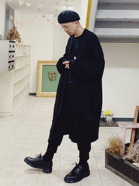 「CA4LA（カシラ）のアイテム（帽子）」を使った、massuさん（メンズ・174cm）の秋コーディネート
