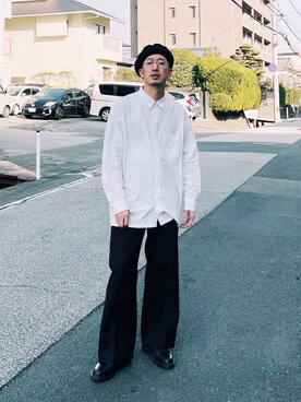 「BOTTER（ボッター）のアイテム（パンツ）」を使った、massuさん（メンズ・174cm）の冬コーディネート