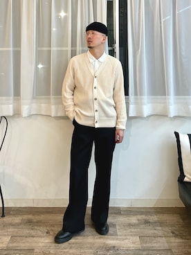 「BOTTER（ボッター）のアイテム（パンツ）」を使った、massuさん（メンズ・174cm）の冬コーディネート