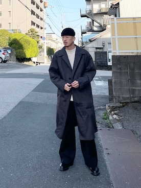 「BOTTER（ボッター）のアイテム（パンツ）」を使った、massuさん（メンズ・174cm）の冬コーディネート