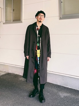 「BLACK Scandal Yohji Yamamoto（ブラックスキャンダルヨウジヤマモト）のアイテム」を使った、massuさん（メンズ・174cm）の春コーディネート