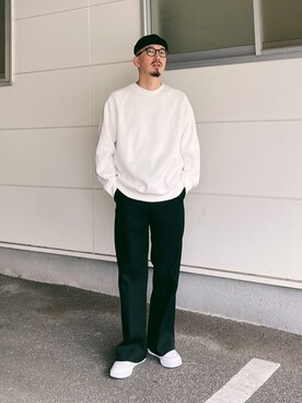 「BOTTER（ボッター）のアイテム（パンツ）」を使った、massuさん（メンズ・174cm）の春コーディネート