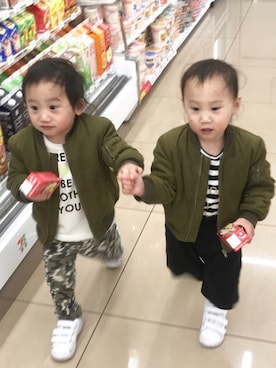 「スキップランド（スキップランド）のアイテム（ジャケット/アウター、グリーン系）」を使った、ちゃんあやさん（レディース・154cm）の冬コーディネート