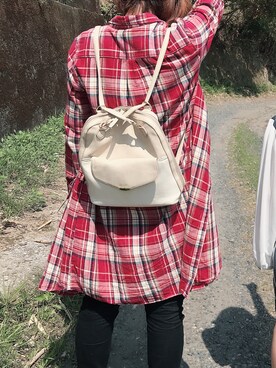 「アイテム（シャツワンピース）」を使った、えま。さん（レディース・168cm・20代）の春コーディネート