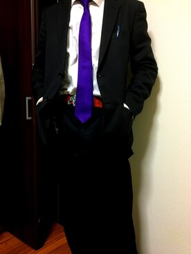 「SUIT.（スーツ）のアイテム」を使った、奇術師さん（メンズ・178cm）の冬コーディネート