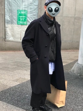 「Gosha Rubchinskiy（ゴーシャラブチンスキー）のアイテム（帽子）」を使った、poolさん（メンズ・163cm）の冬コーディネート