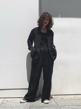 「JOINT WORKS（ジョイントワークス）のアイテム（ジャケット/アウター）」を使った、gonさん（レディース・157cm）の夏コーディネート