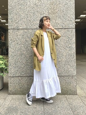 「JOINT WORKS（ジョイントワークス）のアイテム（ジャケット/アウター）」を使った、gonさん（レディース・157cm）の春コーディネート