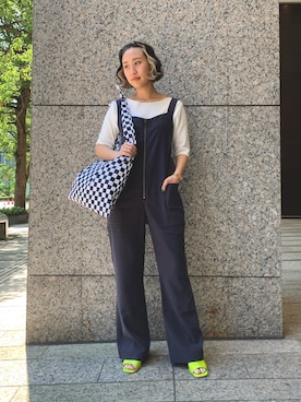 「summer」｜「アイテム（トートバッグ）」を使った、gonさん（レディース・157cm）の夏コーディネート