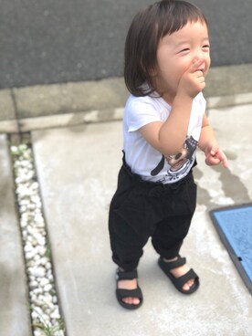 「黒パンツ」｜k_ha_iさん（キッズ・80cm）の秋コーディネート