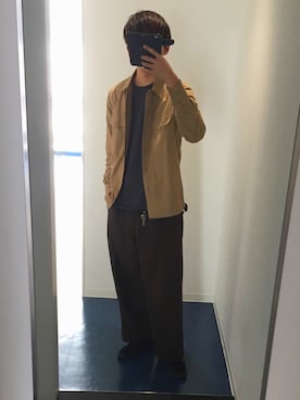 「Doublefocus（ダブルフォーカス）のアイテム（ジャケット/アウター）」を使った、アボカド🥑さん（メンズ・177cm）の春コーディネート