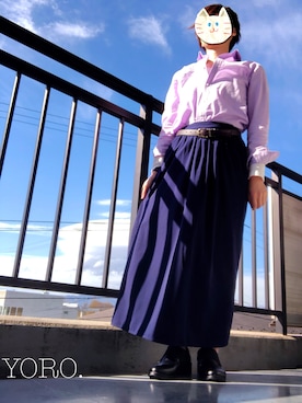 「ラベンダー」｜nyago.◡̈さん（レディース・156cm）の春コーディネート