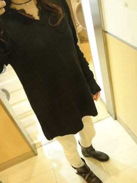 「To b. by agnes b.（トゥービーバイアニエスベー）のアイテム（ブーツ）」を使った、ららさん（レディース・164cm）の冬コーディネート