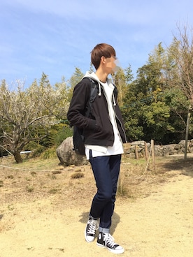 ya（やー）さん（メンズ・176cm）の冬コーディネート