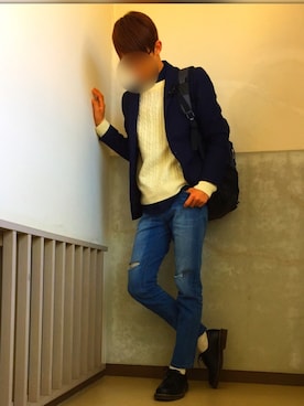 ya（やー）さん（メンズ・176cm）の春コーディネート