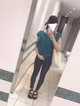 「topic luxe（トピックラックス）のアイテム」を使った、🅰さん（レディース・154cm）の夏コーディネート