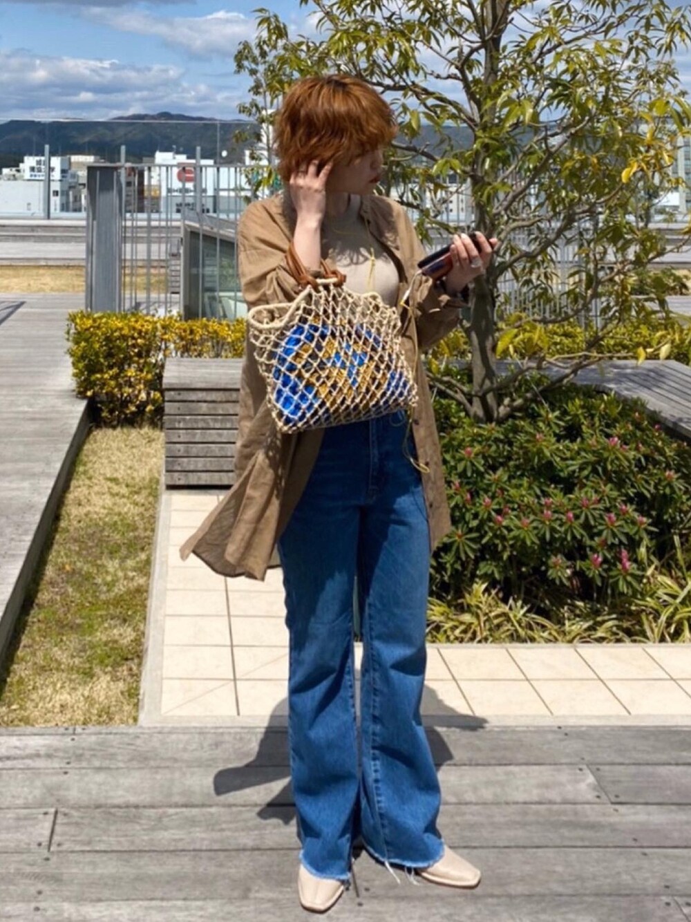 chisatotakemotoさんの「コットンリネンノーカラーシャツ（CAPRICIEUX LE'MAGE）」を使ったコーディネート