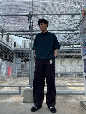 「アイテム（トップス）」を使った、阿部　桂秋さん（メンズ・190cm）の春コーディネート