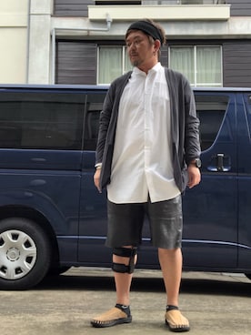 「EN ROUTE（アンルート）のアイテム（ニット/セーター）」を使った、ポテチチップさん（メンズ・173cm）の秋コーディネート