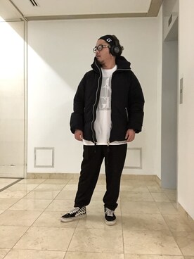 「nonnative（ノンネイティブ）のアイテム（ダウンジャケット/コート）」を使った、ポテチチップさん（メンズ・173cm）の冬コーディネート