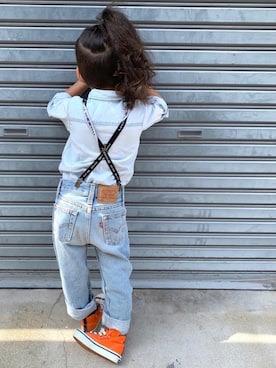 スニーカー オレンジ系 を使った リーバイス501 の人気ファッションコーディネート Wear