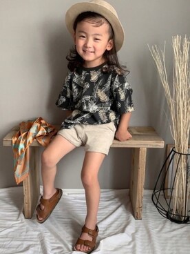 「アロハシャツ」｜oh-chanさん（キッズ・100cm）の夏コーディネート