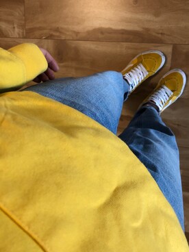 「VANS（バンズ）のアイテム（スニーカー、ゴールド系）」を使った、笑暮_さん（レディース・158cm）の春コーディネート
